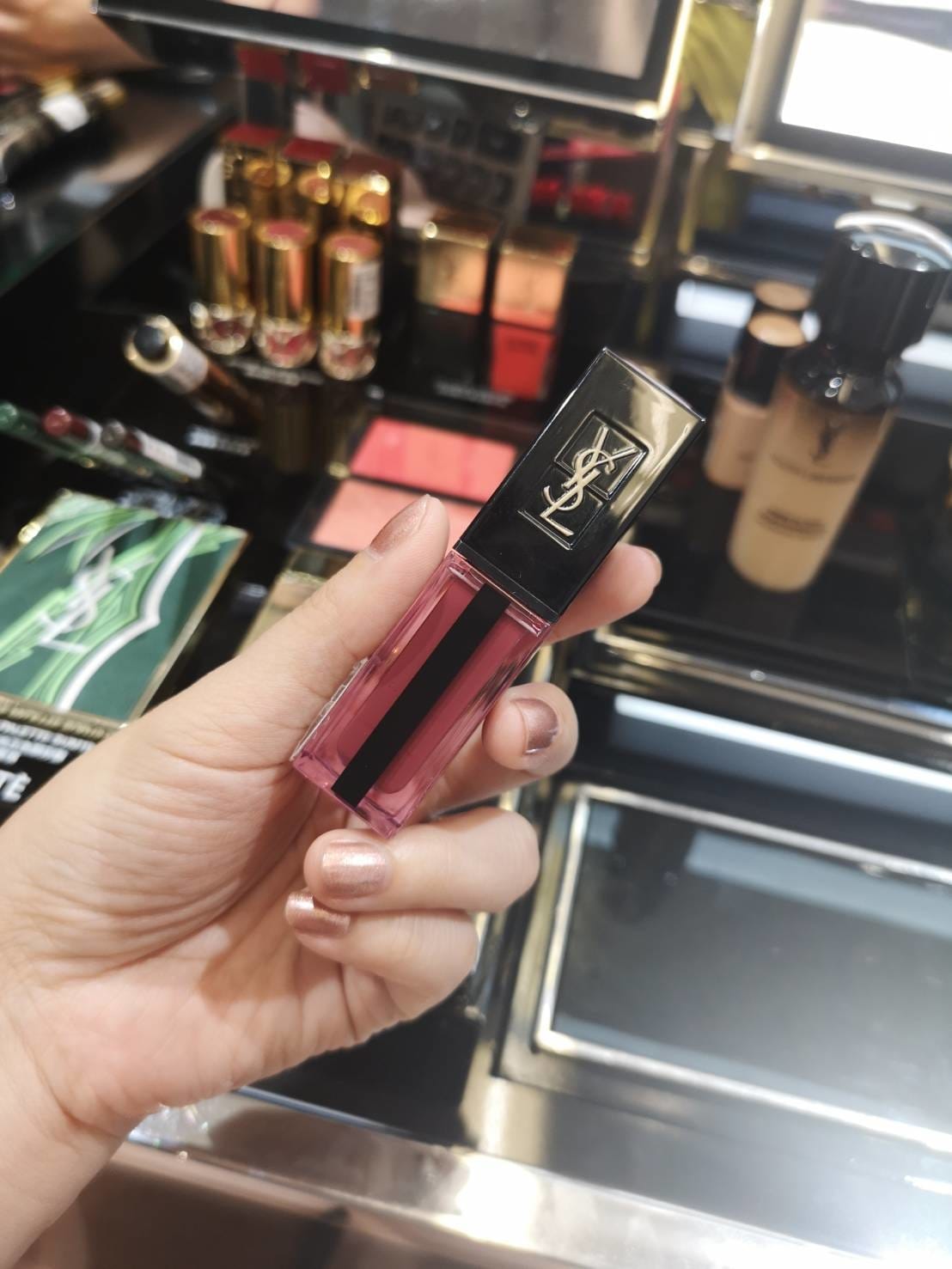 YSL奢華緞面水光染唇釉