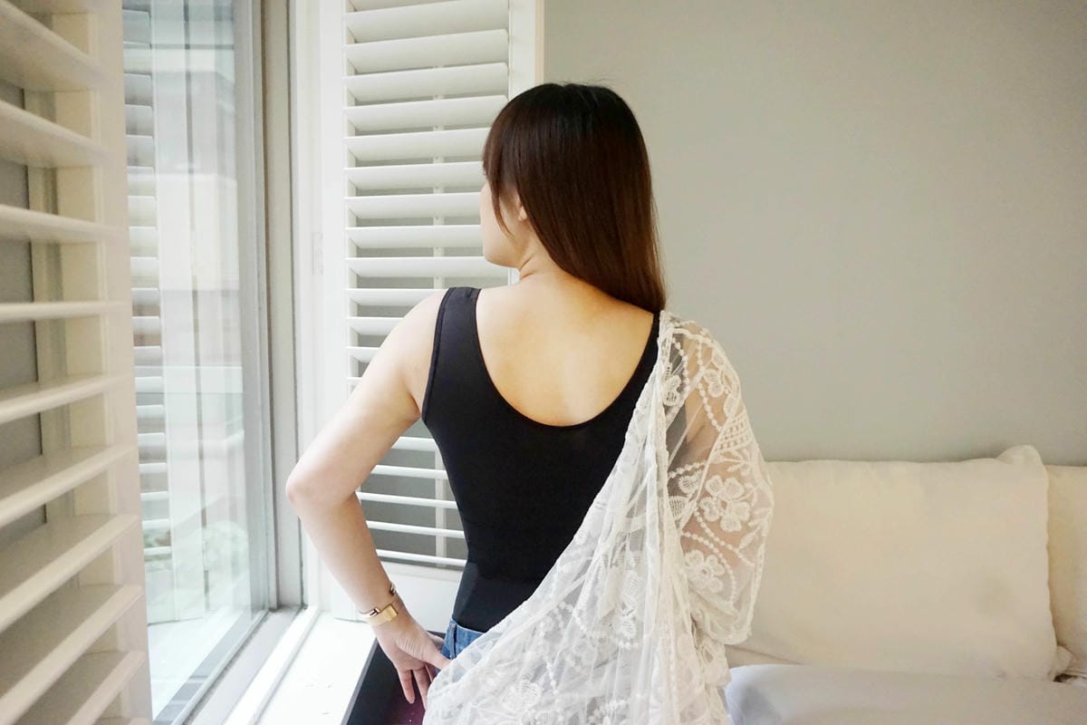 Bosslady薄蕾絲內衣試穿