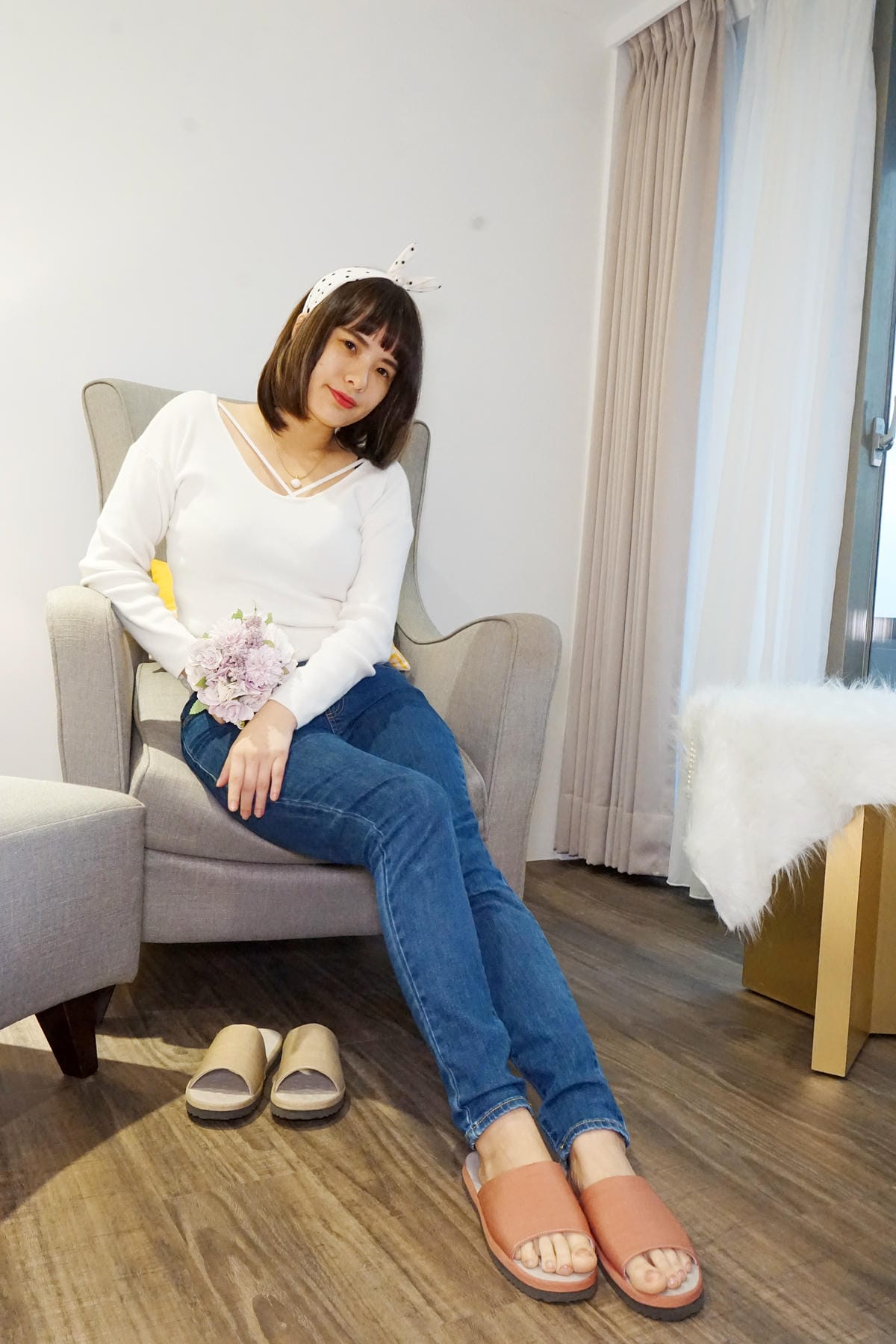 維諾妮卡 冰咖啡紗舒壓乳膠室內拖鞋 維諾妮卡 冰咖啡紗舒壓乳膠室內拖鞋